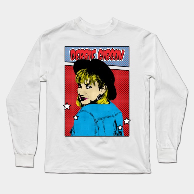 Debbie Gibson 90s Pop Art Comic Style Long Sleeve T-Shirt by Flasher